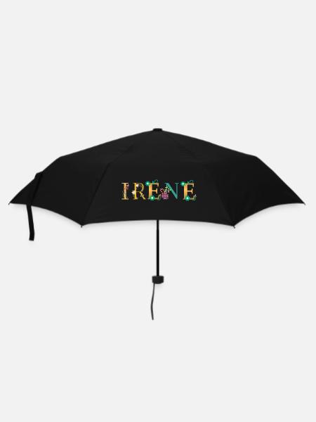 IRENE Name Adorned with Flowers - Umbrella (small) - black