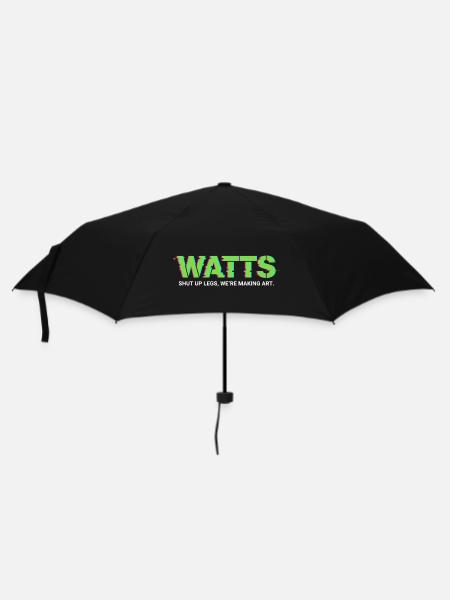 WATTS Neon Pop Art T-Shirt - Regenschirm (klein) - Schwarz