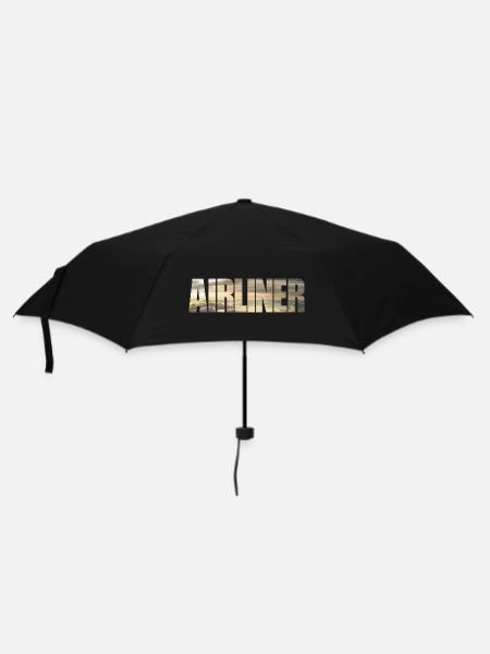 Airliner - Regenschirm (klein) - Schwarz