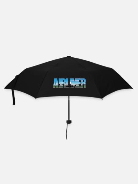 Airliner Jumbo-Jet - Regenschirm (klein) - Schwarz