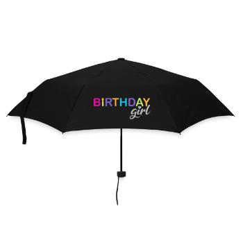 Fille d’anniversaire - Parapluie standard - noir - Devant