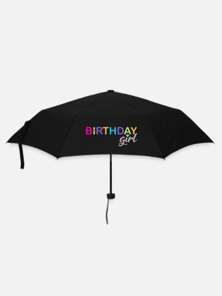 Fille d’anniversaire - Parapluie standard - noir