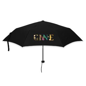GINE Name Adorned with Flowers - Umbrella (small) - black - Front