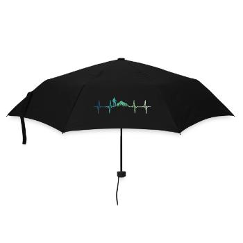 Montagne battement de coeur de Randonnée  - Parapluie standard - noir - Devant