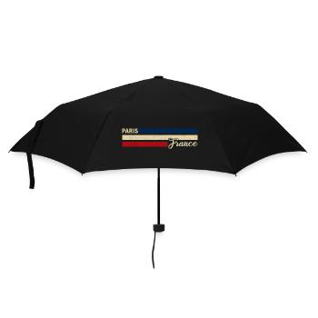 France - Paris - France - Drapeau - Bandes - Parapluie standard - noir - Devant