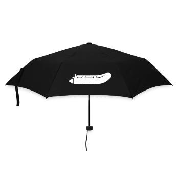 vecteur de sport de sauvetage en bateau gonflable - Parapluie standard - noir - Devant