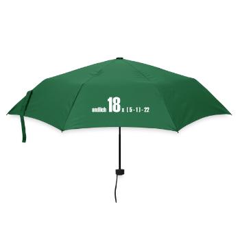 endlich 18 oder doch 50? - Regenschirm (klein) - Flaschengrün - Vorne