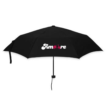 Amore Love Love Italy Fan Roller Police Cursive - Parapluie standard - noir - Devant