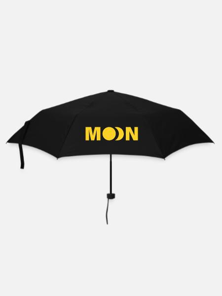 MOON - Regenschirm (klein) - Schwarz