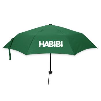 Habibi Schriftzug - Regenschirm (klein) - Flaschengrün - Vorne