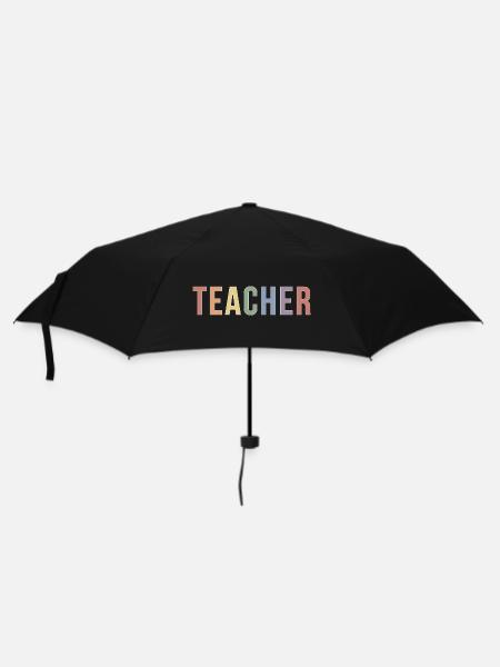 Soft Pride Teacher Typography Design in 90s look - Umbrella (small) - black