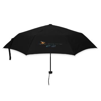 Watt Los Krabbe Maritim Nordsee Plattdeutsch  - Regenschirm (klein) - Schwarz - Vorne
