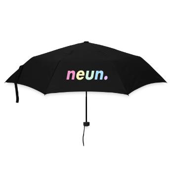 9. Geburtstag Geschenkidee Neun - Regenschirm (klein) - Schwarz - Vorne