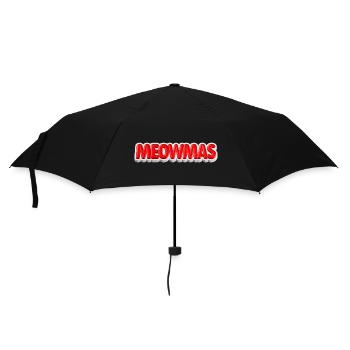 Typographie 3D du chat de Noël Meowmas - Parapluie standard - noir - Devant