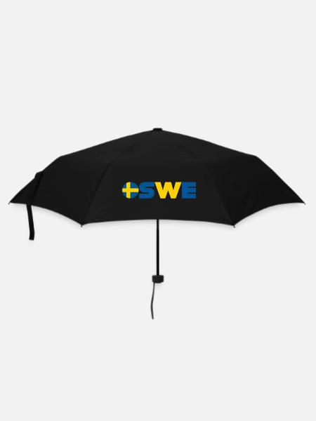 Schweden - Regenschirm (klein) - Schwarz