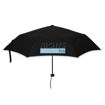 NICHTS los - Regenschirm (klein) - Schwarz - Vorne