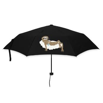 Faultier_auf_Wolke - Regenschirm (klein) - Schwarz - Vorne
