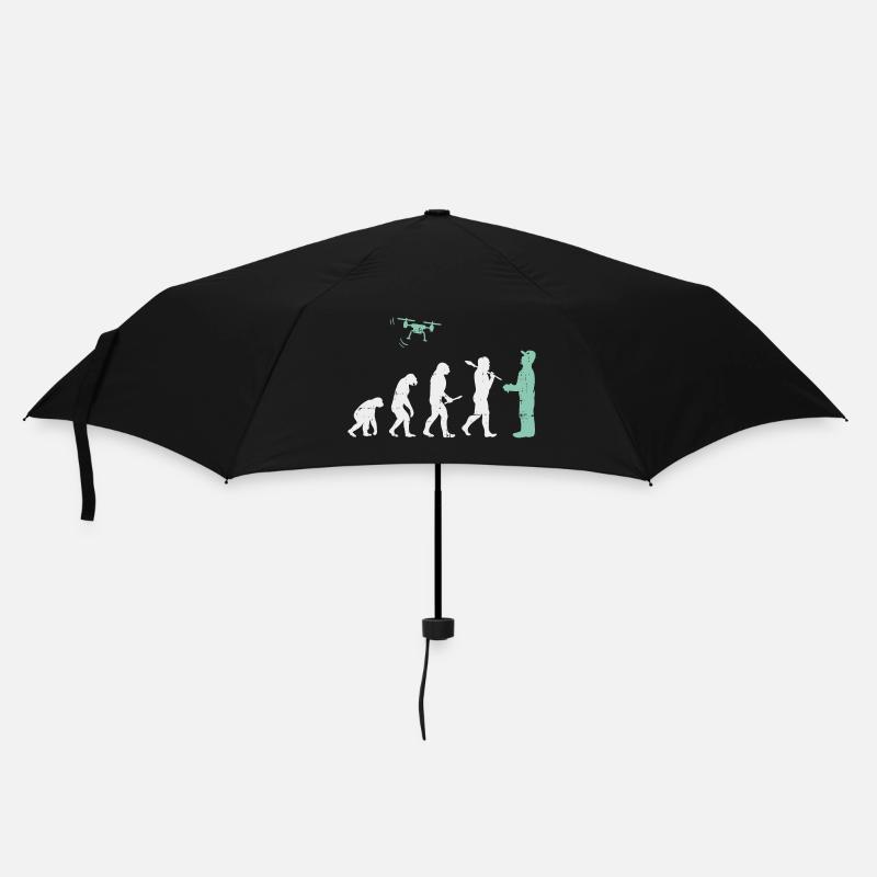 Evolution Drohne T-Shirt I Modellbau I Geschenk - Regenschirm (klein) - Schwarz