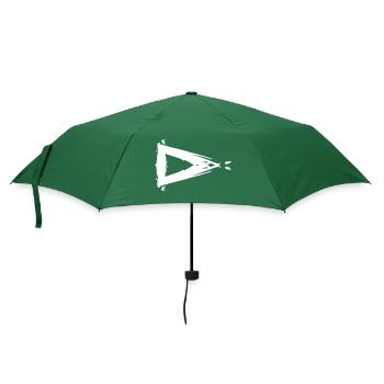 Forme de pinceau design triangulaire math blanc - Parapluie standard - vert bouteille - Devant