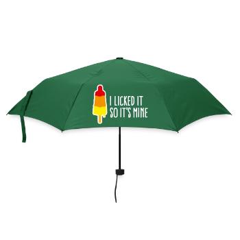 I licked it so it's mine licking popsicle ice - Umbrella (small) - bottlegreen - Front