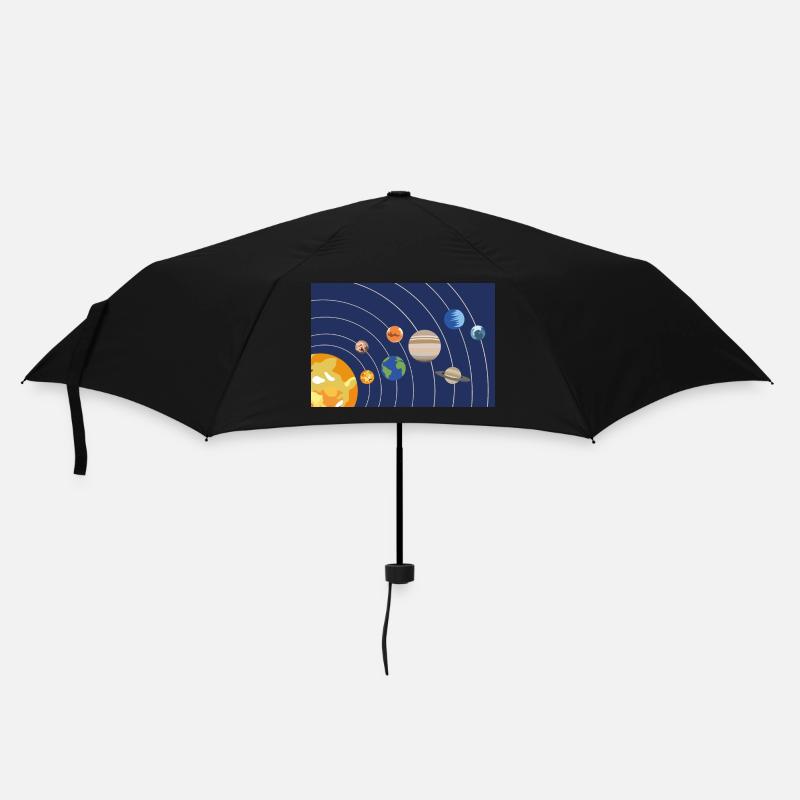 Les orbites des planètes solaires du système solaire - Parapluie standard - noir