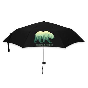 Preserve & Protect Environmental Protection Protection Bear - Umbrella (small) - black - Front