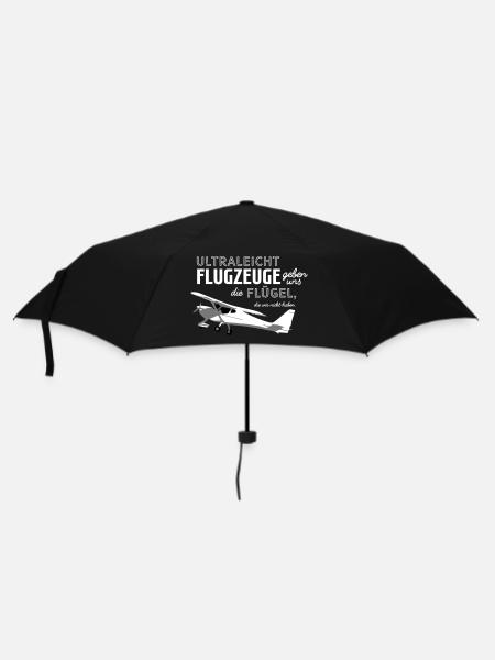 Ultraleichtflugzeug UL Pilot Flugzeug Flieger - Regenschirm (klein) - Schwarz