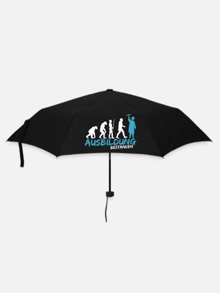 Ausbildung Prüfung bestanden Geselle Evolution - Regenschirm (klein) - Schwarz