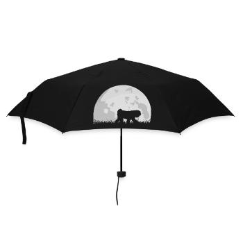 Tibet Terrier Vollmond - Regenschirm (klein) - Schwarz - Vorne