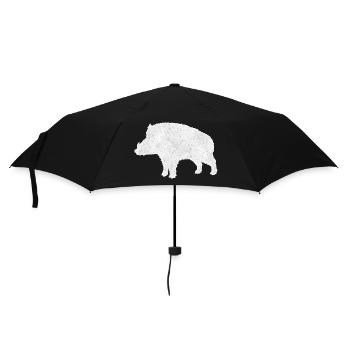 Wild boar - Umbrella (small) - black - Front