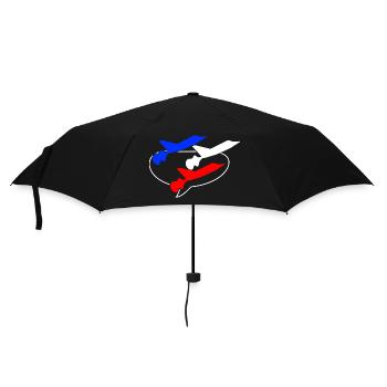 Patrouille de France bleu blanc rouge - Parapluie standard - noir - Devant
