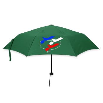 Patrouille de France blue white red - Umbrella (small) - bottlegreen - Front