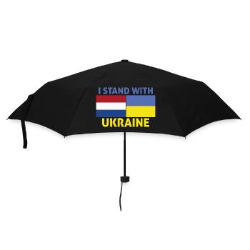 netherlands Stand With Ukrain I Stand With Ukraine - Umbrella (small) - black - Front