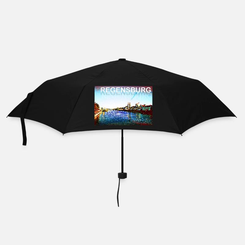Regensburg - Regenschirm (klein) - Schwarz