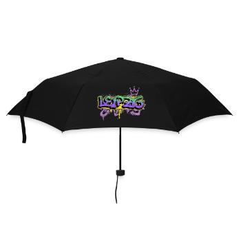 Leipzig Deutschland Stadt Graffiti Sprayer Skater - Regenschirm (klein) - Schwarz - Vorne