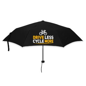 drive less ride more gift for cyclist - Umbrella (small) - black - Front