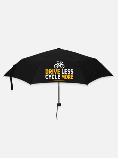 weniger fahren mehr fahren Geschenk für Radfahrer - Regenschirm (klein) - Schwarz
