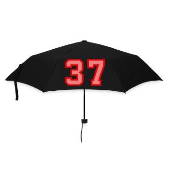 Cool Retro Retrostyle Numéro de maillot numéro de dos - Parapluie standard - noir - Devant