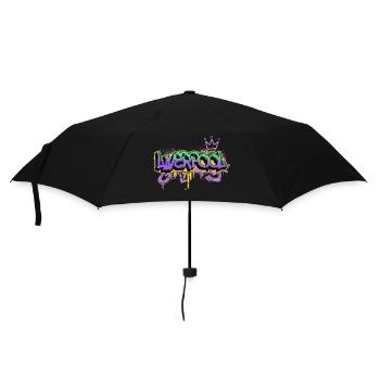 Liverpool Angleterre UK City Graffiti Spray Sprayer - Parapluie standard - noir - Devant