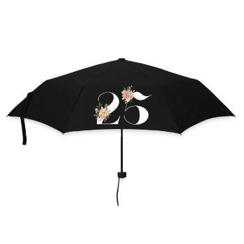 25th Anniversary Flowers (Gift of 25 years) - Umbrella (small) - black - Front