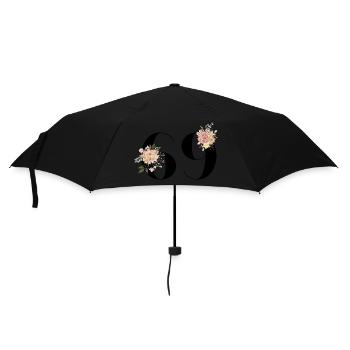 69th Anniversary Flowers (Gift of 69 years) - Umbrella (small) - black - Front