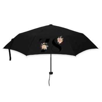 78e anniversaire fleuris (Cadeau de 78 ans) - Parapluie standard - noir - Devant