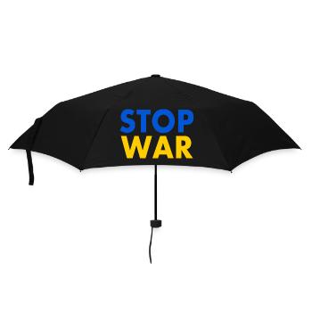 Stop war - Regenschirm (klein) - Schwarz - Vorne