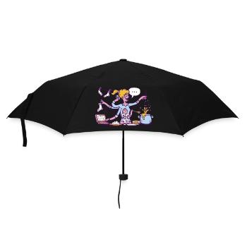 Maman qui travaille dur - Jack of all trades Mama - Parapluie standard - noir - Devant