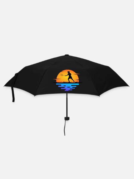 badminton-girl matchball federball - Regenschirm (klein) - Schwarz
