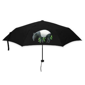 kleiner Tapir - Regenschirm (klein) - Schwarz - Vorne