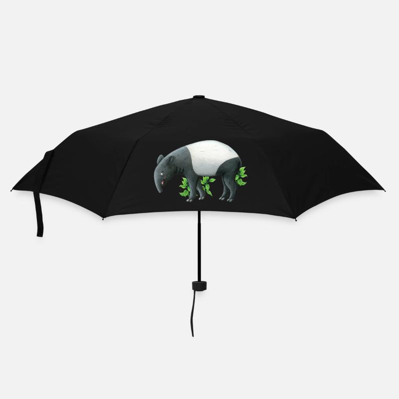 kleiner Tapir - Regenschirm (klein) - Schwarz