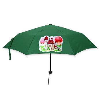 Birkenschloss niedlich Kids - Regenschirm (klein) - Flaschengrün - Vorne