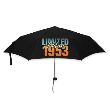 70th birthday Born 1953 70 years - Umbrella (small) - black - Front