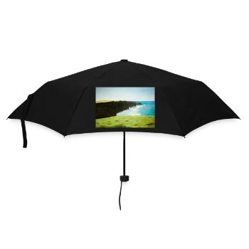 Cliffs Of Moher Watercolor Painting - Umbrella (small) - black - Front